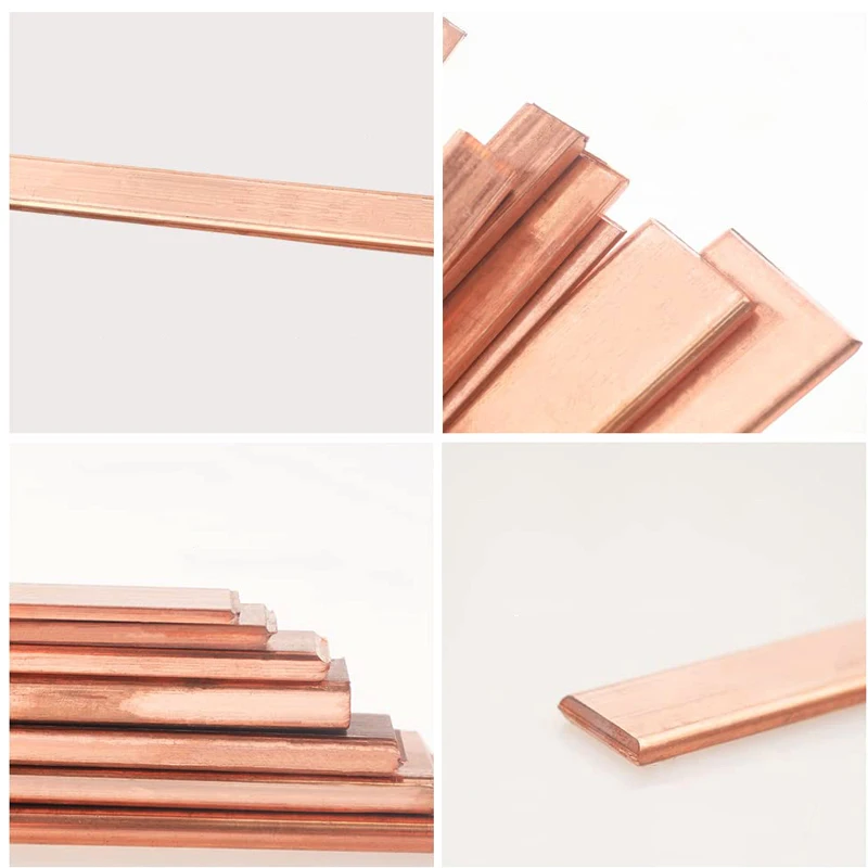 1pcs Copper Strip T2  Copper Pure Flat Steel Strip Pure Copper & Electroplating DIY Material Thickness 1/1.5/2/3/4/5/6/8mm