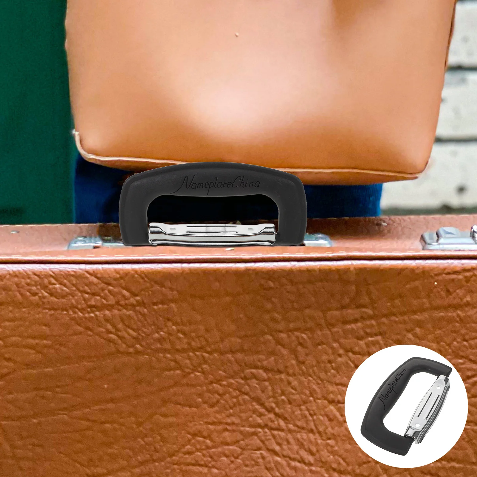 

2Pcs Violin Case Handle Replacement Plastic Pull Handles Comfortable Grip Suitcase Luggage Trunk Guitar Music Instrument Case