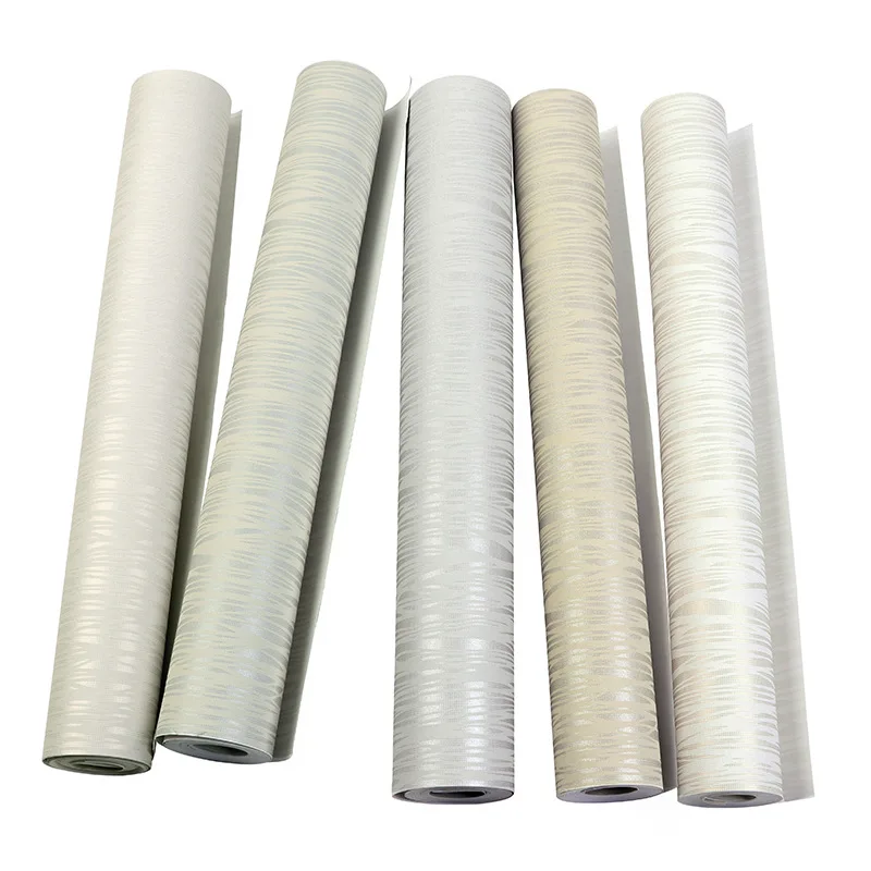 Modern Minimalist Non Woven Solid Color Stripe Wallpaper for Bedroom Living Room Nordic Style Peel and Stick Free