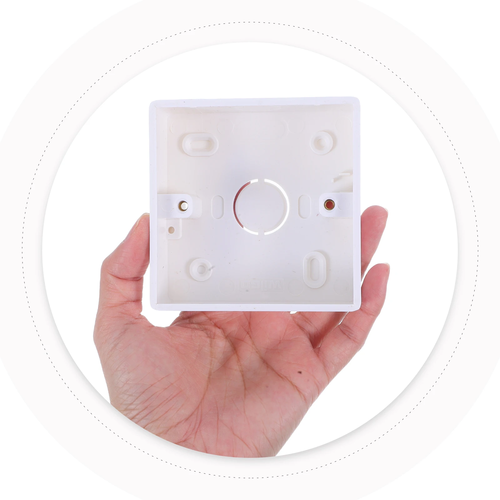 

2pcs 86 Type Recessed Mount Socket Box Imperial Screws Dustproof Waterproof Pvc Wall Switch Backbox For Home Office Electrical