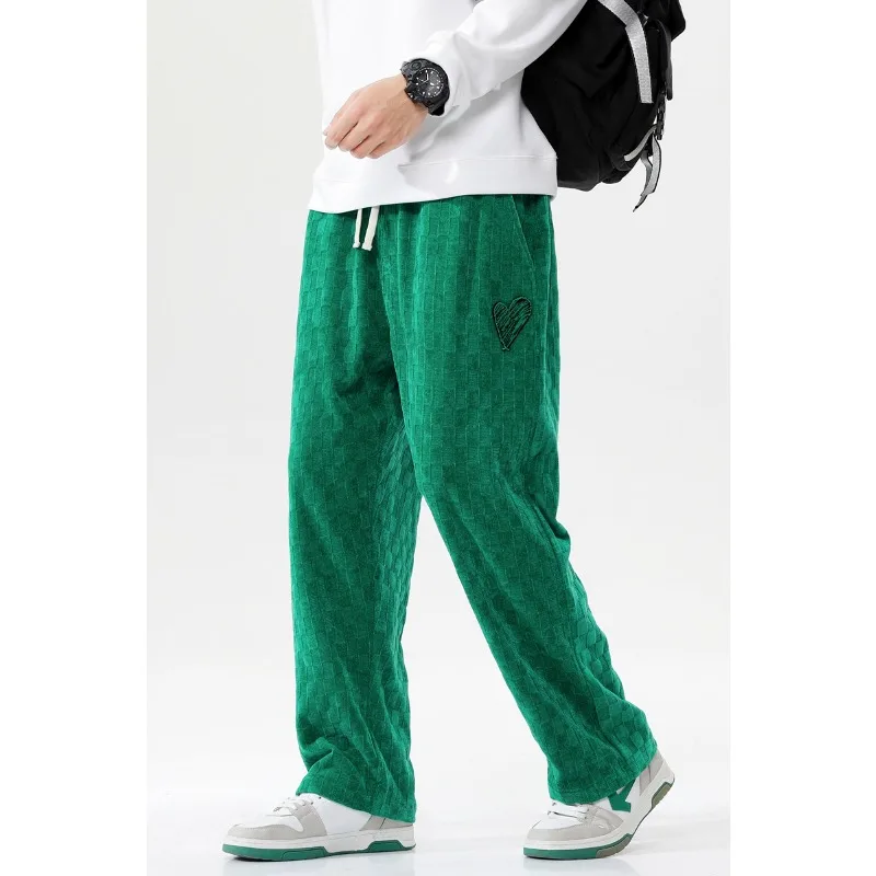 

Men's Plaid Pants Losse Hip Hop Sweatpants Fashion Streetwear Korean Style Harem Pants Loose and Comfortable Wide-leg Pants