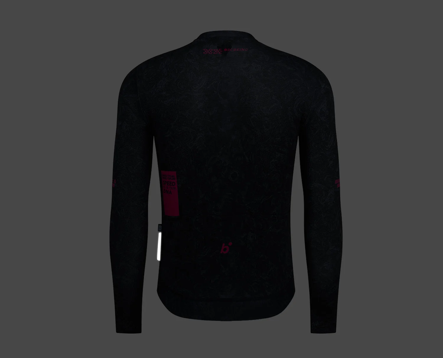 BCBE-ING Leichtgewichtige Langarm-Radtrikots, Rennpassform, schnelltrocknend, atmungsaktives Gewebe, Fahrradbekleidung, UPF50+ Maillot Ciclismo – Detail 8