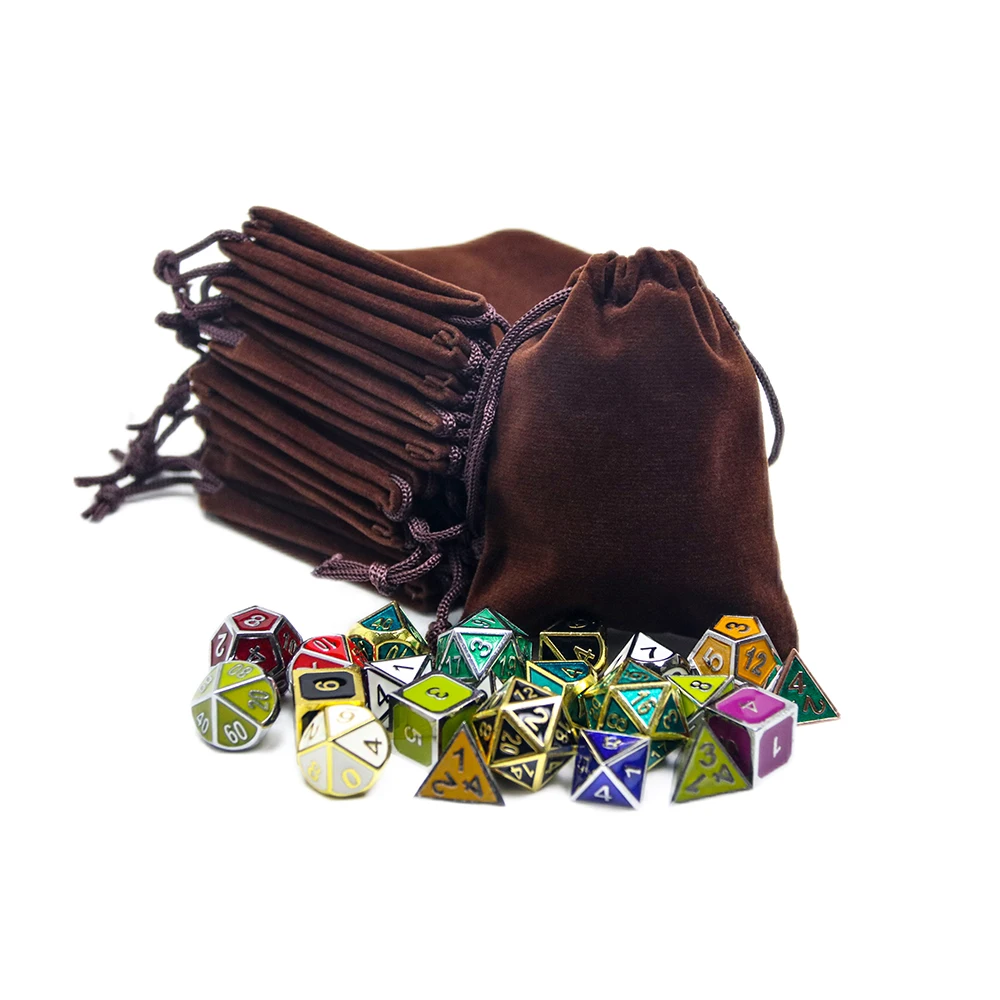 กระเป๋าลูกเต๋า 10 ชิ้น - กระเป๋าเก็บของสำหรับอุปกรณ์เกมบนโต๊ะ