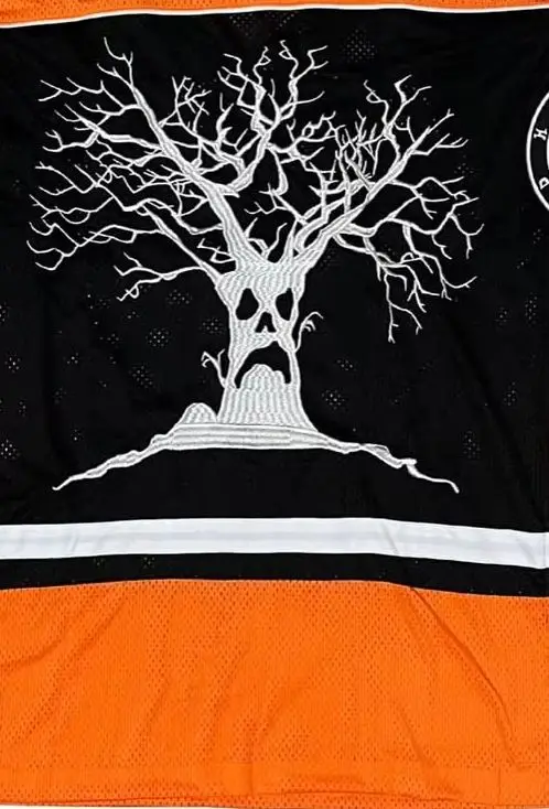 

2025 American Halloween Elements Letter Embroidery Splicing Jumpsuit Short Sleeved T-shirt Casual Men's Clothing