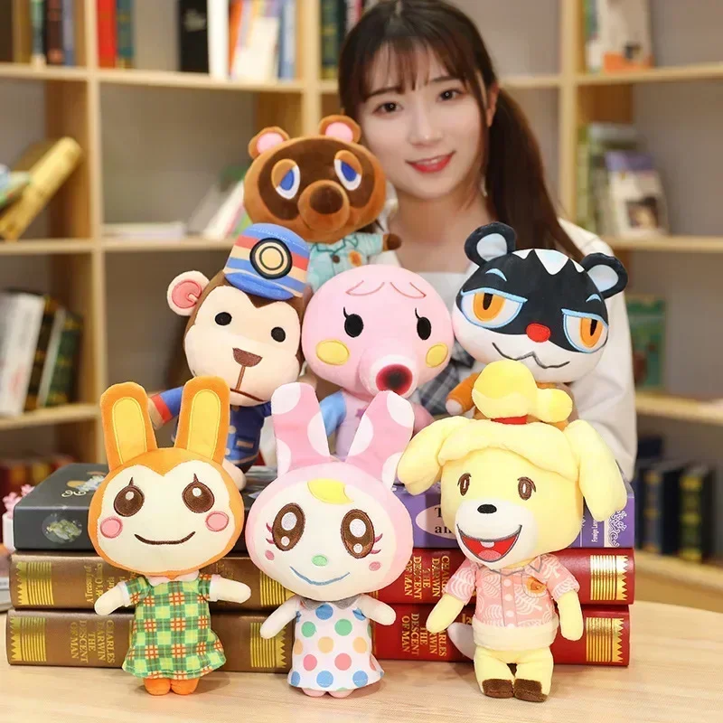 25cm Animal Crossing Dolls Anime Figures Nook Porter Bunnie Marina Flora Chrissy Tasha Animals Toys Kids Gifts