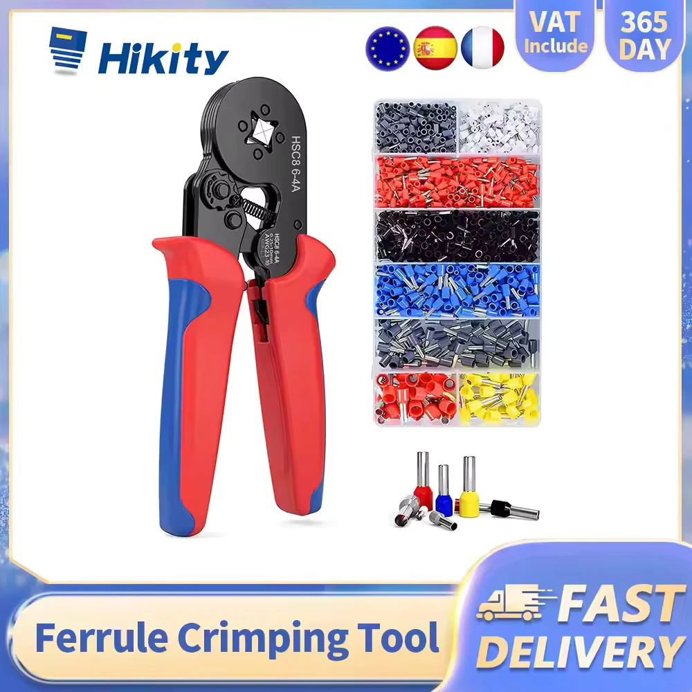 Pince à sertir Hikity HSC8 6-4 auto-ajustable pour la réparation de circuits électriques, 1200 bornes de câblage