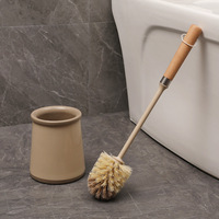 HeMu Long Handled Toilet Brush Suction Cup Type Hole Free Wall Mounted Double-Sided Elbow No Dead Corners Cleaning SquattingSink