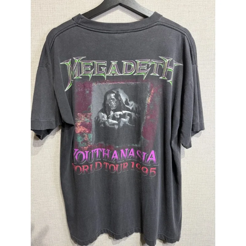 megadeth t shirt men vintage 90s Black 1995