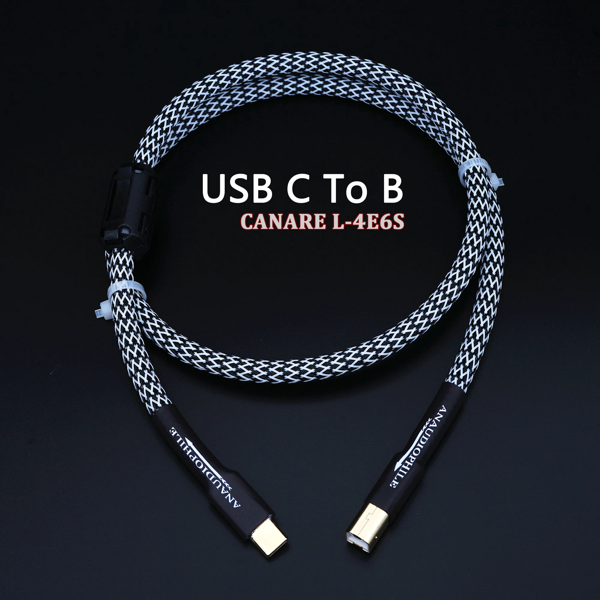 Customized HiFi CANARE USB Type C To B OTG Cable Audio Data Cable High Quality Thick For PC DAC Amplifier Nas