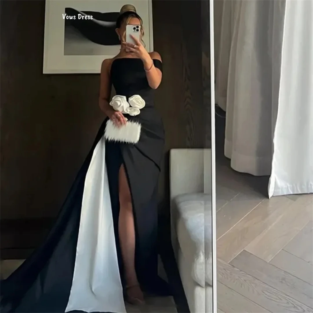 Vows Candle Prom Dresses 2025 Luxury Dresses for Party Dresses Woman 2025 Custom Made Women's Evening Dress Satin Cloth Black