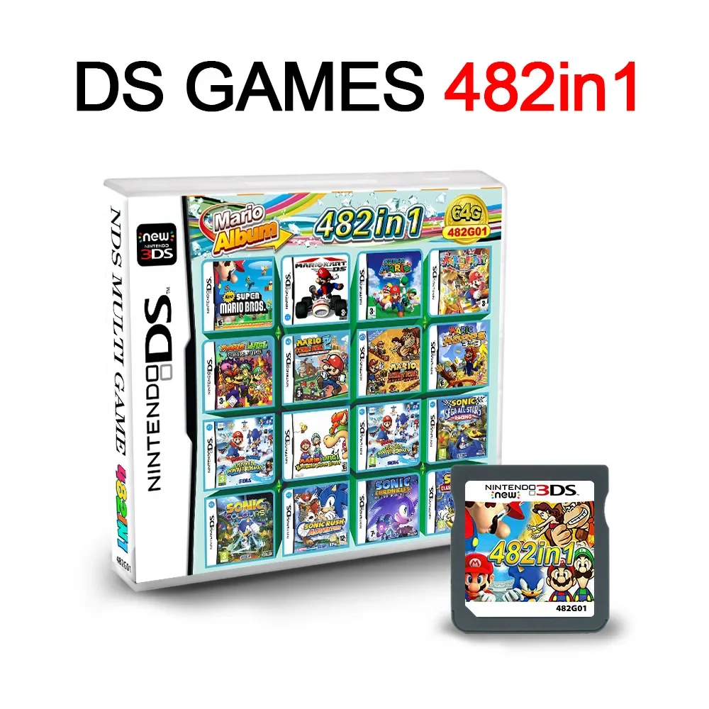 Pacchetto di carte da gioco NDS DS Versione europea americana Multi in One V2 Nuova versione Scatola di carte da gioco NDS