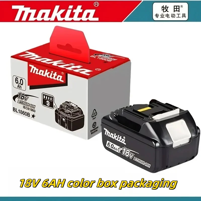 

100% original Makita 18V 6.0Ah Rechargeable Battery ,For Makita BL1830B BL1830 BL1840B BL1840 BL1850 BL1850B Power Tools Battery