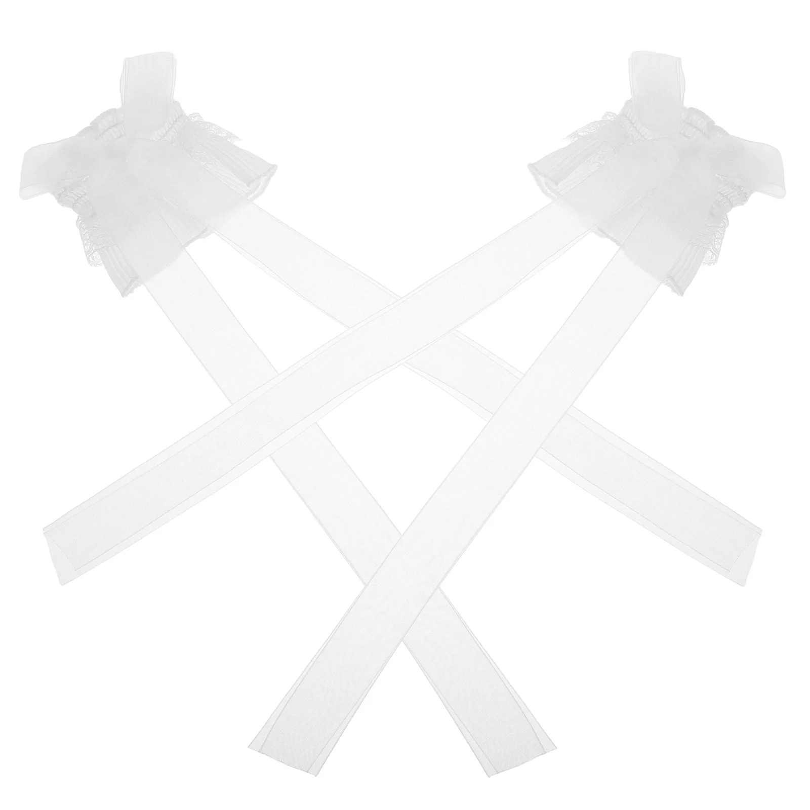 1 زوج الدانتيل أصفاد للذراع القوس قابل للتعديل المرأة العلوي أصفاد للذراع لوليتا فساتين تأثيري الزفاف ملابس رسمية اليد الزخرفية