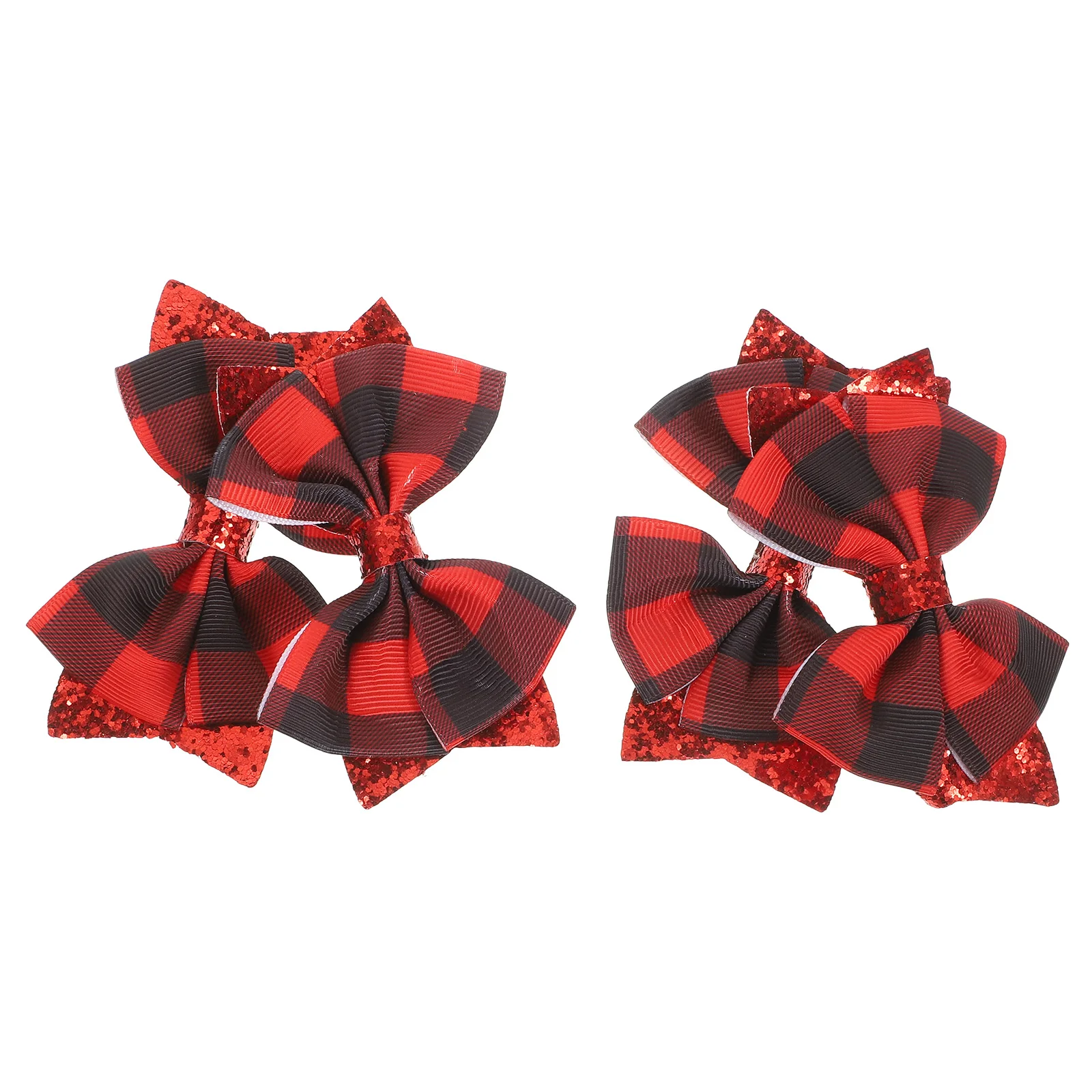 

4Pcs Red Bow Clips Women Christmas Accessories Girls Bows For Hair Small Hair Bows For Girls Lightweight Comfortable