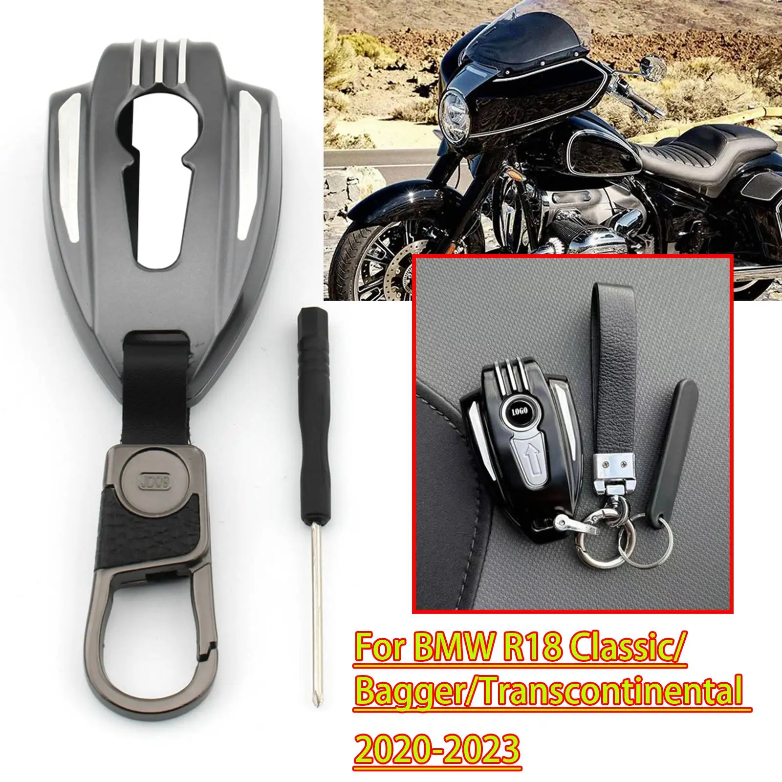 غطاء مفتاح الدراجة النارية من الألومنيوم باستخدام الحاسب الآلي لسيارات BMW R18 Classic R18B Bagger Transcontinental