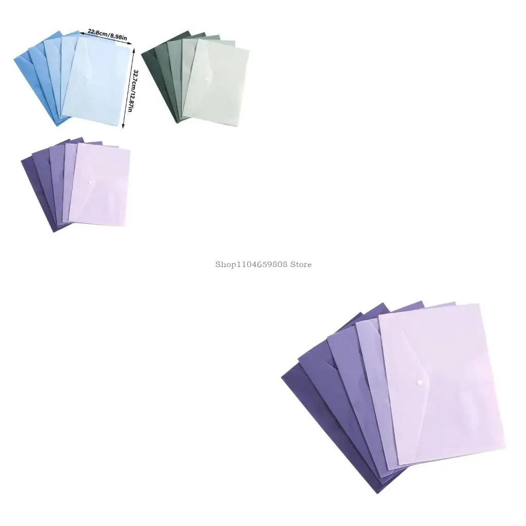 

Button Closure File Bag Letter Size File Envelope Water Resistant Folder