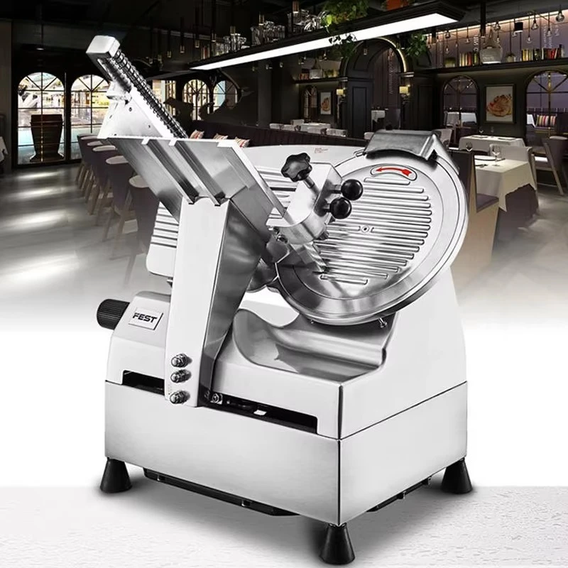 Máquina cortadora De carne para restaurante, máquina cortadora automática De Rebanadora De Jamon De 12 pulgadas para carne