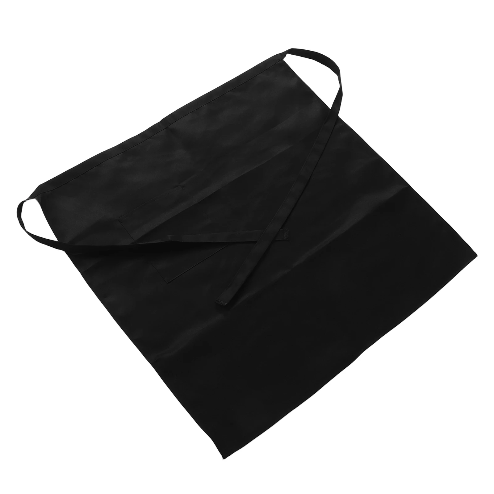 

Apron Half Unisex Chef Black Waitress Aprons For Chef Bistro Single Pocket Maid Outfit Protective Stylish