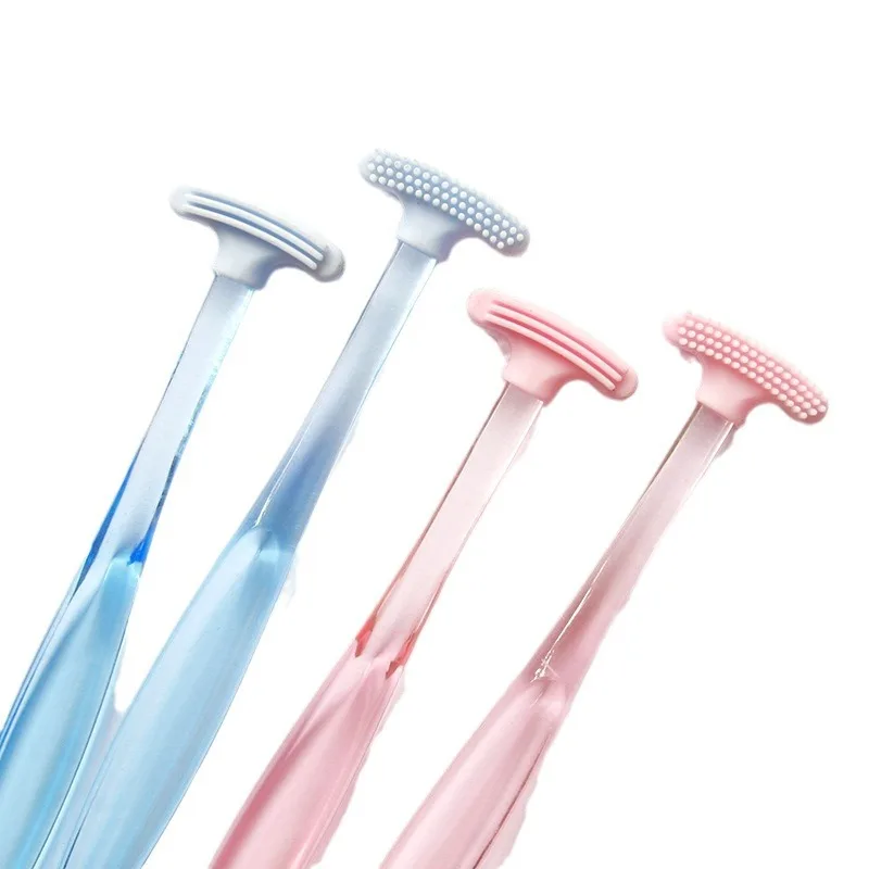 Silicone Tongue Scraper Toothbrush Cleaning The Surface of Tongue Oral Cleaning Brush Tongue Cleaner Fresh Raspador De Lenguas