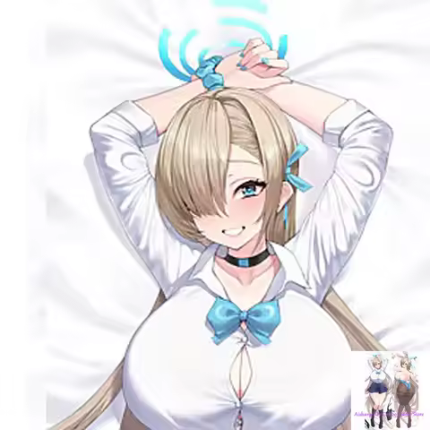 Dakimakura Anime Pillow Cover Asuna Ichinose Blue Archive Double Sided Print Life-size Body Decoration