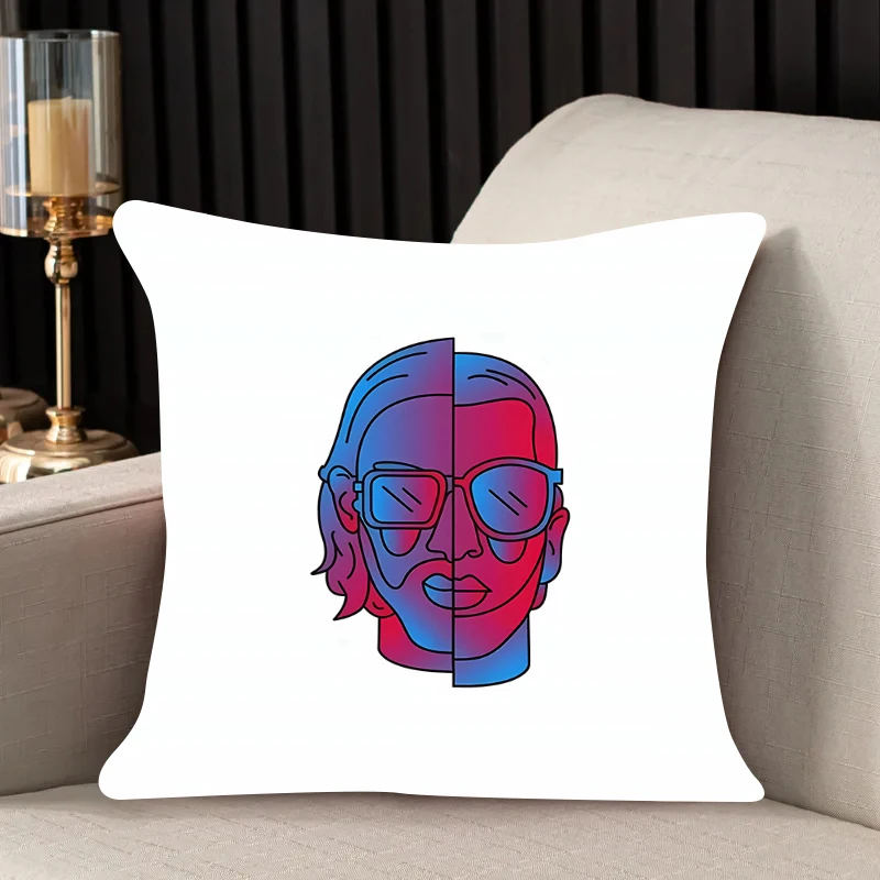 Pillow case PNL QLF Rapper singe Double-sided Printed Sofa Headrest Backrest Chair Cushion Cover Fashion Custom Gift