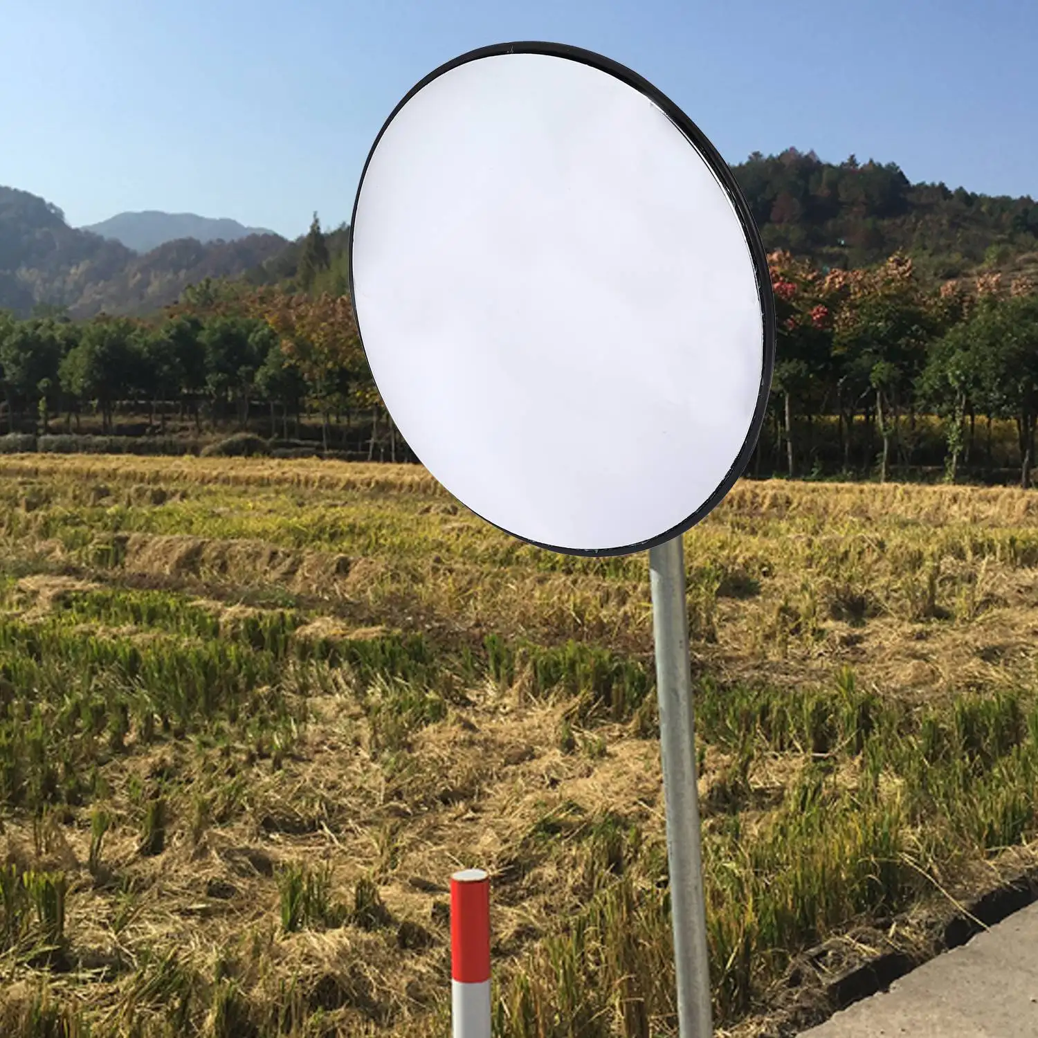 Super Sale 30Cm Wide Angle Security Road Mirror Curved for Indoor Burglar Outdoor Safurance Roadway Safety Traffic Signal Convex