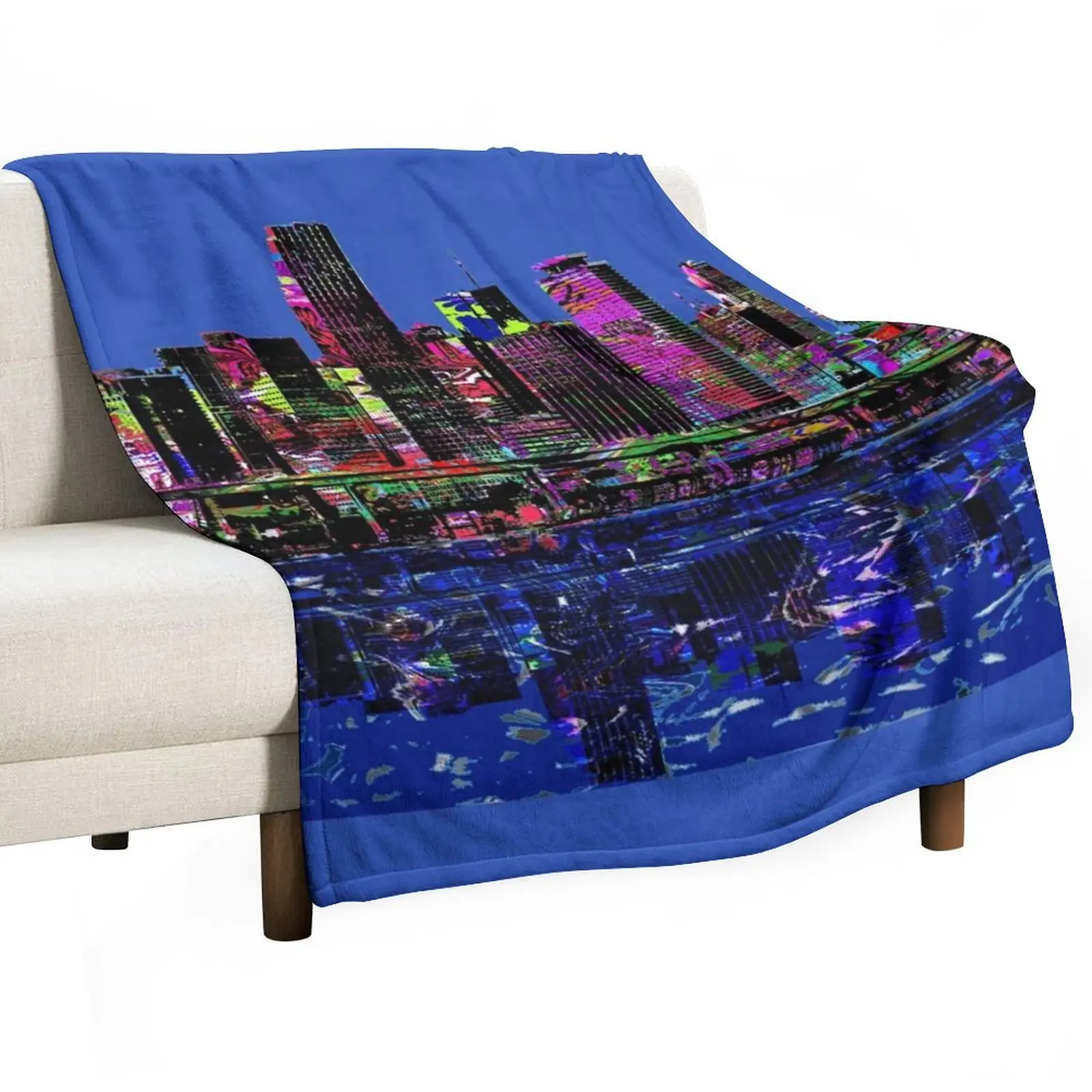 Miami in graffiti Throw Blanket Camping Softest Soft Plaid Blankets For Sofas Blankets