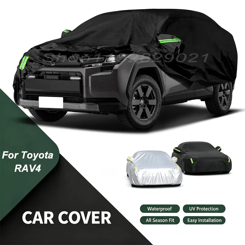 Car Cover For Toyota RAV4 Waterproof Dustproof Outdoor Protection,UV Snow Sun Resistant Auto Exterior Cover Car Sunshade