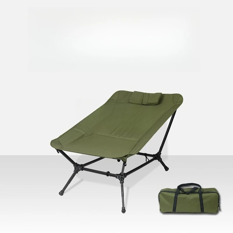 Outdoor lying chair, mini storage camping folding chair, portable lying chair for travel
