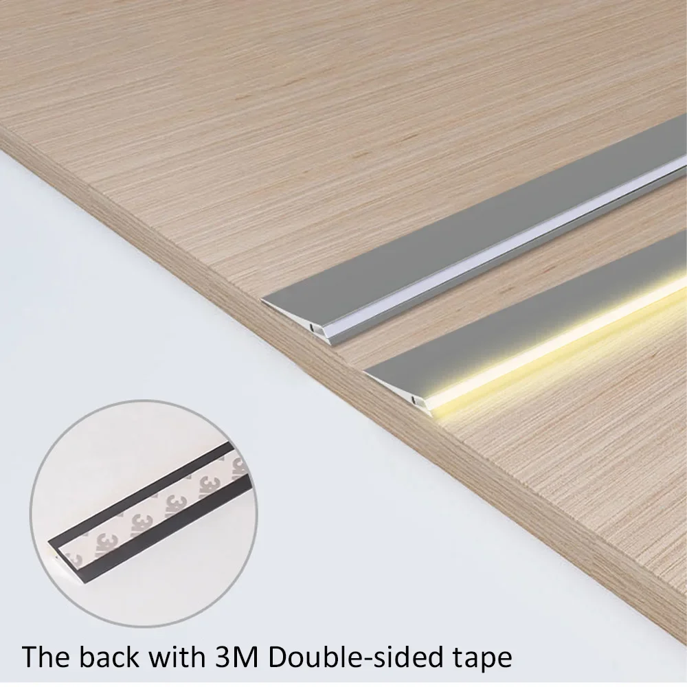 Under Cabinet Light Surface mounted Ultra-thin 45 Degree Aluminum Profile Kitchen Wardrobe Lighting LED Channel Bar Strip Lights
