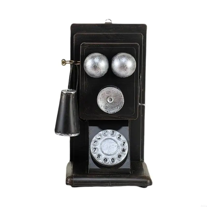 

F62A Large Vintage Rotary Phone Model Retro Telephone Statue for Home or Cafes Decors
