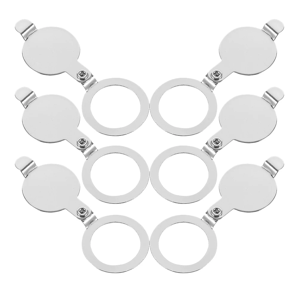 

6PCS Cat Eye Cover Door Viewer Peephole Privacy Security Holes Lock Latch Protector Home Use Copper Dust Water Resistant