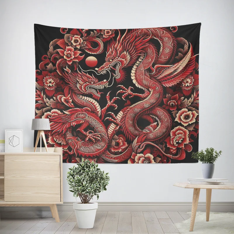 Psychedelic Animal Pattern Theme Tapestries for Carnival Party and Gothic Theme Bedroom Wall Decoration Hanging Cloth