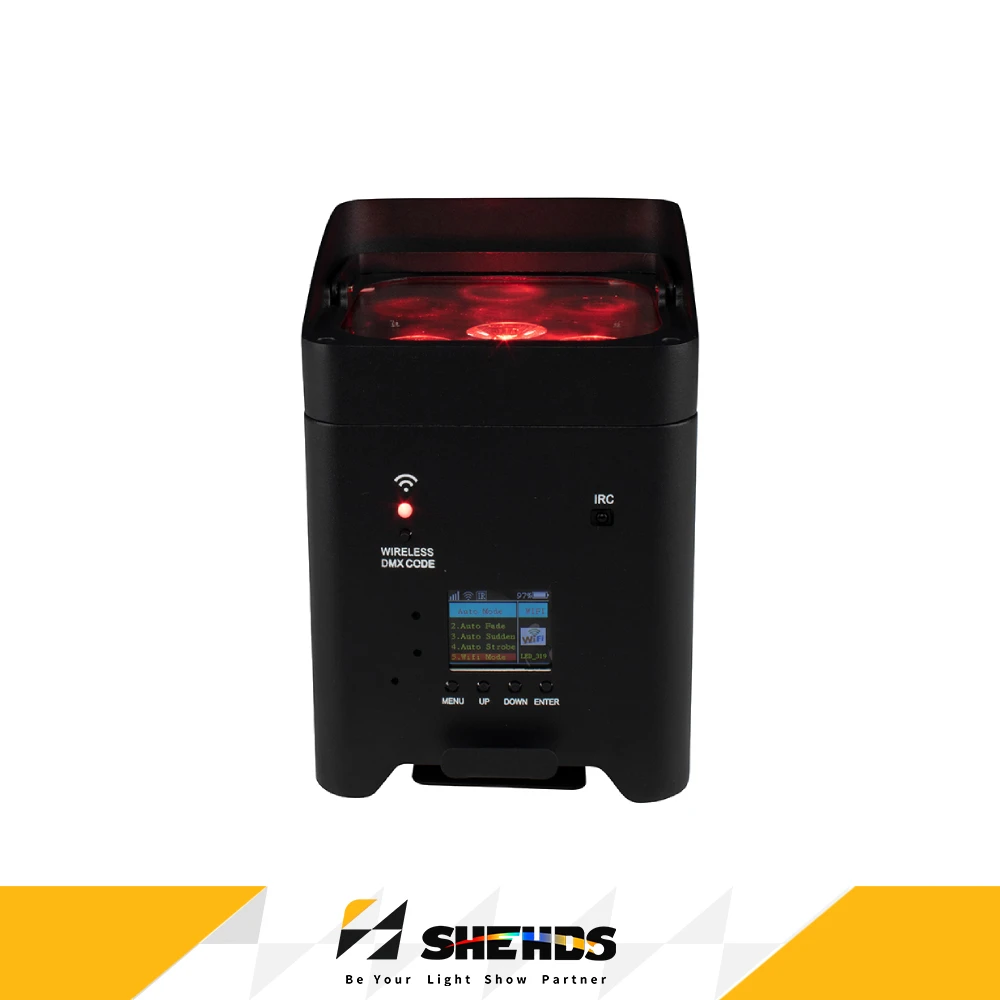 

SHEHDS LED Par 6x18W Wireless Remote Control Wifi APP Smart 6in1 RGBAW+UV Battery Lighting For Party DJ Disco Stage Equipment