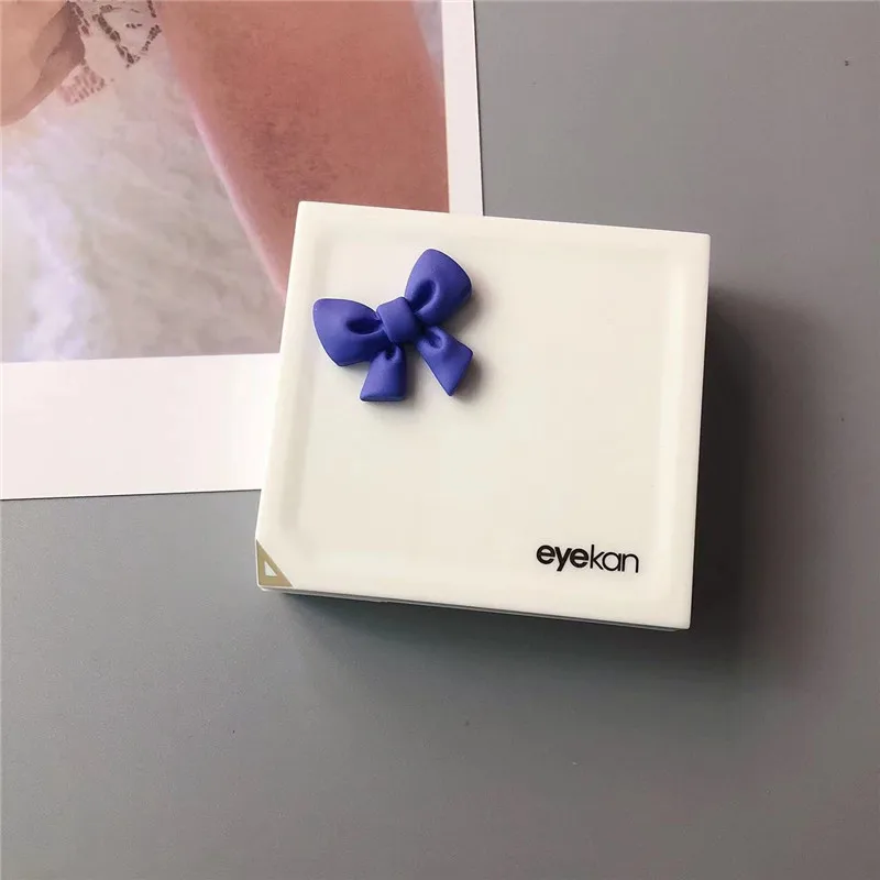 Bear contact lens box for children cute and high-end exquisite and lightweight retro leak proof contact lens case B5