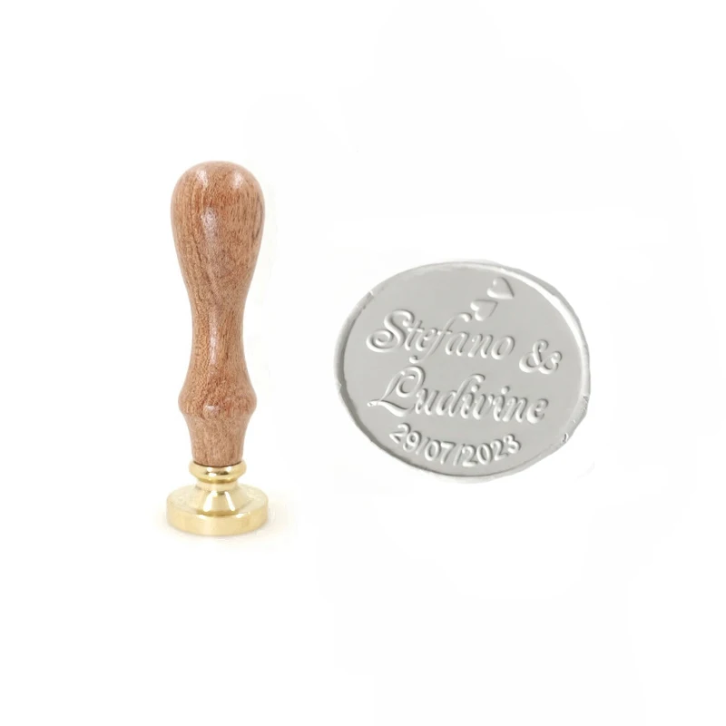 

Индивидуальный восковой штамп для печати, винтажный, для свадьбы, с 2 именами и датой, многоразовый персональный штамп для самостоятельного изготовления свадебных приглашений.