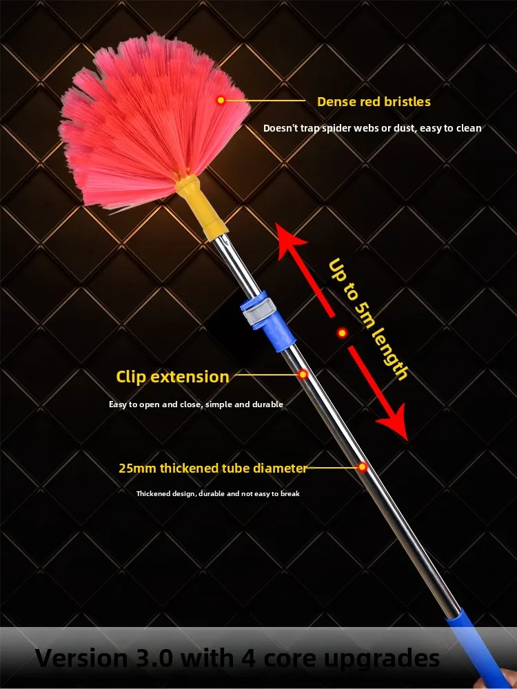 

Удлиненная метла для очистки крыши от пыли Spider King ey, потолочная пыль, паутина, инструмент для очистки, выдвижная тряпка