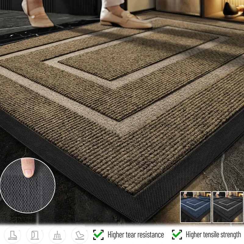 

Front Door Mat Non-Slip Dustproof Durable Indoor Outdoor Entrance Natural Rubber End Liner Easy Clean Hotel Patio Porch Door Mat