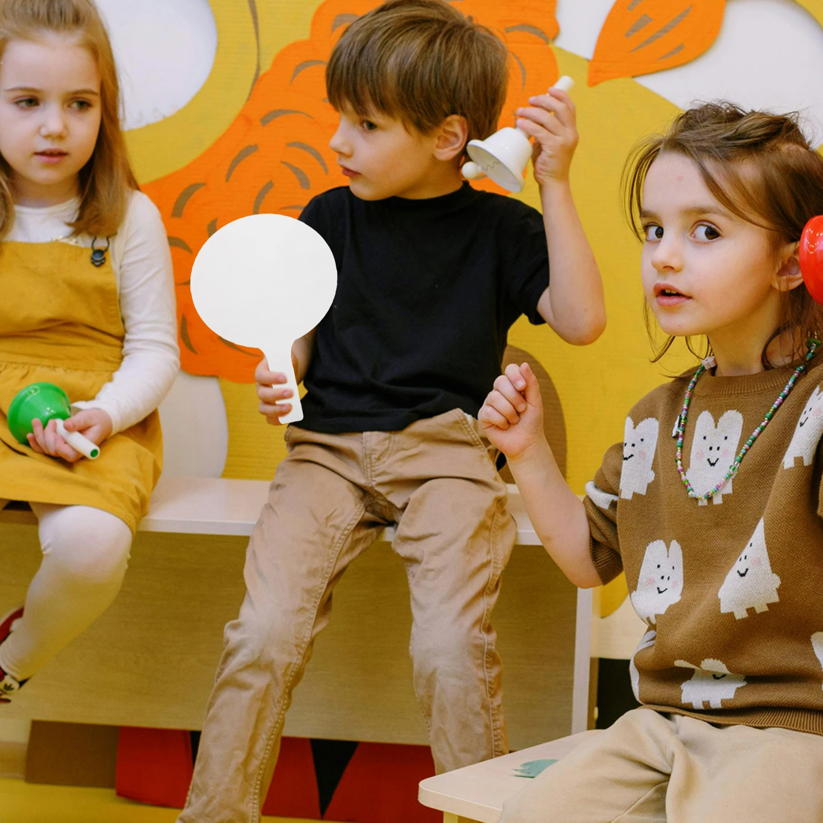 

2 Pcs White Board Dry Erase Paddle with Handle Boards for Students Classroom Office