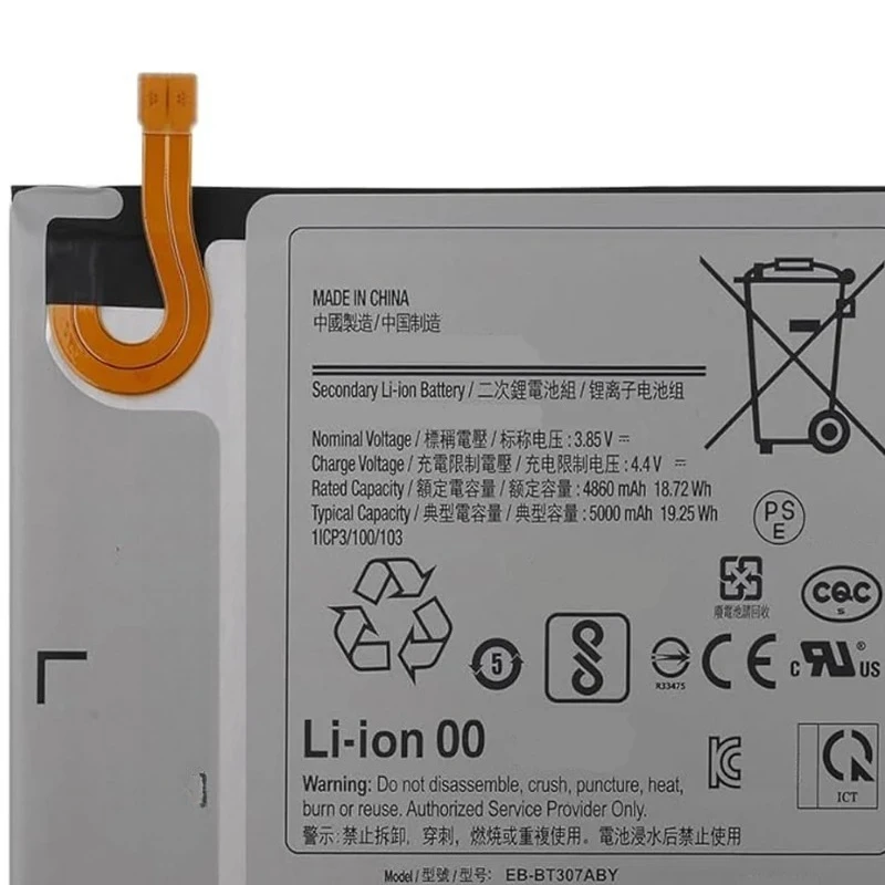 ل جالاكسي تاب أ (2020) SM-T307U SM-T307UZNAATT 3.85 فولت اللوحي استبدال EB-BT307ABY بطارية الجهاز اللوحي