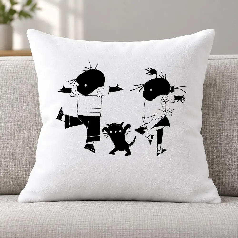 Cartoon Dutch J-Jip And Janneke Cushion Cover Soft Plush Decorative Sofa Bedroom Living Room Car Dorm Home Decor Gift