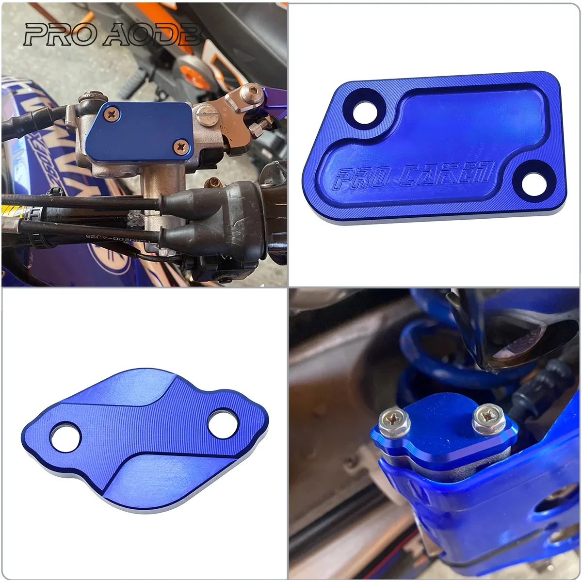 Motorcycle Aluminum Front Rear Brake Fluid Reservoir Cap Cover For Yamaha YZ 125 250 125X 250X 250F 450F 250FX 450FX WR250F 450F