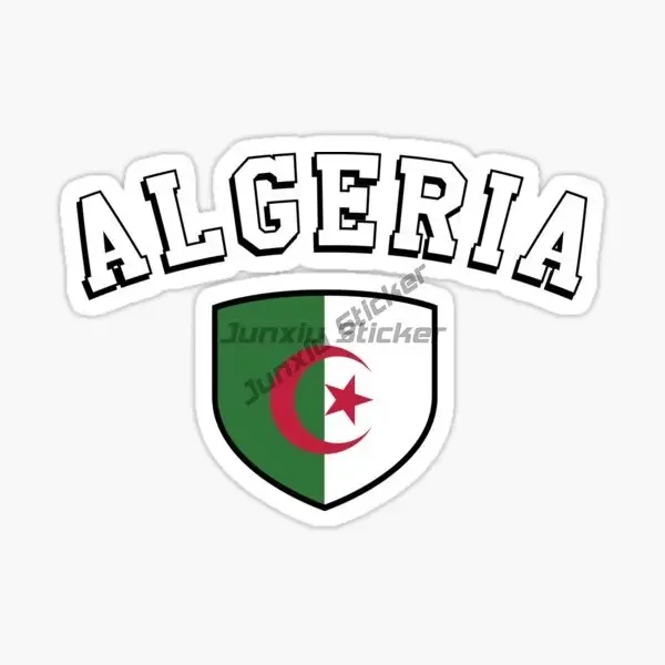 Algeria Flag Map Emblem Creative PVC Stickers for Car Bicycle Motorcycle Helmet Window Fridge Wall Decoration Accessories