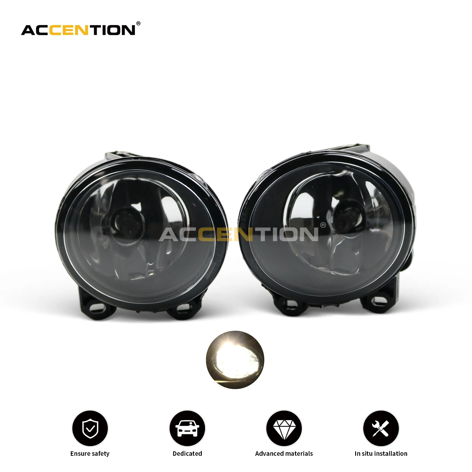 Front Bumper Fog Light With Bulbs Fog Lamp 63177839865 63177839866 For BMW 2 3 5 Series Coupe F22 F23 M5 F10 F11 E92 E93 F07