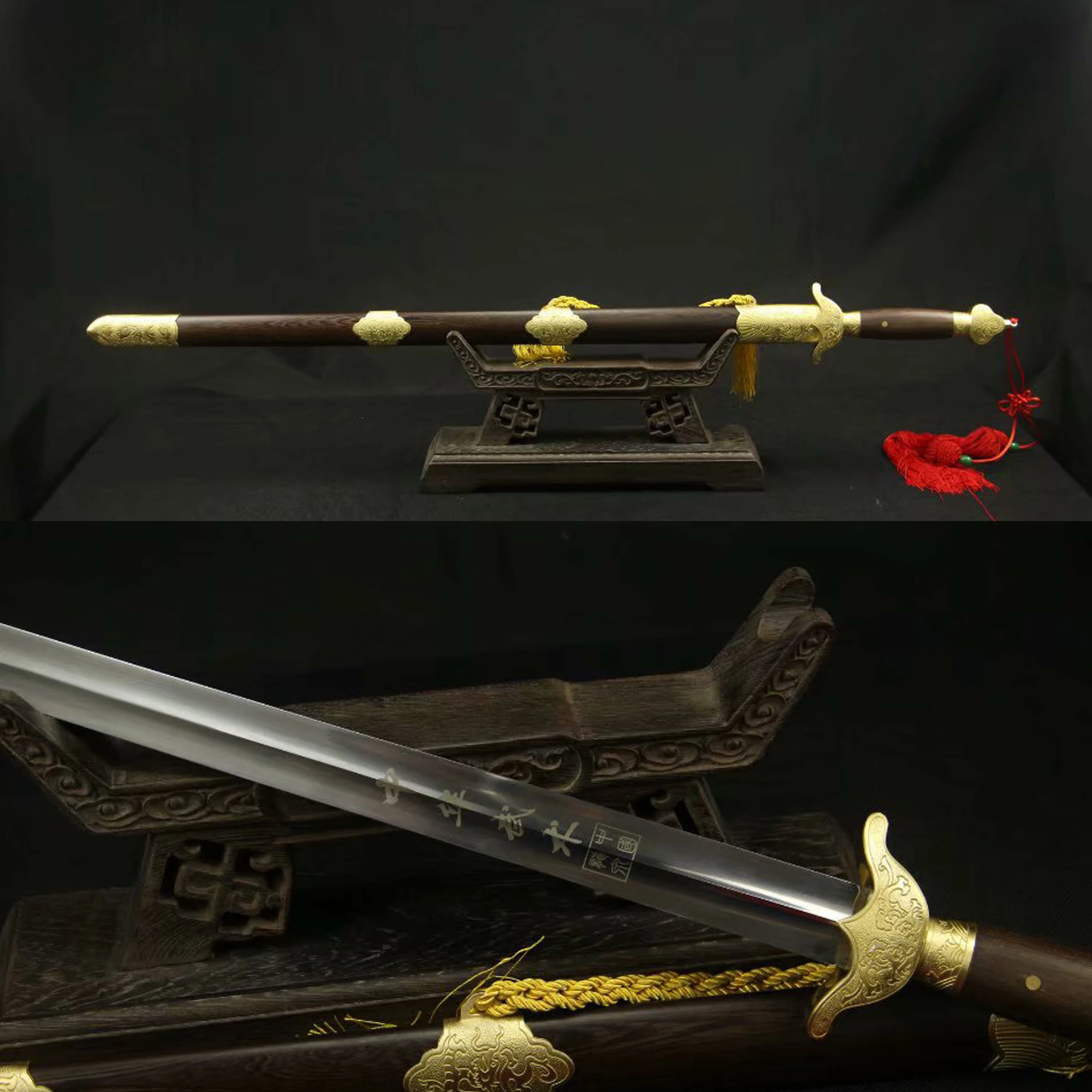 Chinese Dragon Kung Fu Tai Chi Sword Stainless steel flexible blade A fine gift for martial arts enthusiasts,warriors,and ninjas