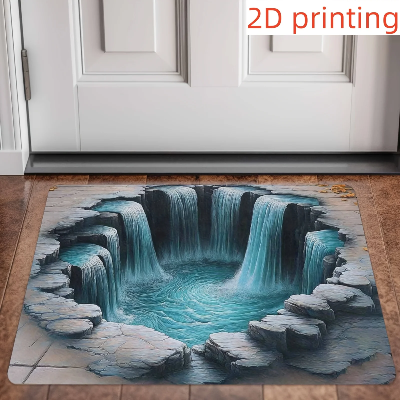 2D Flat Optical Illusion Non-slip Doormat Easy To Clean Perfect for Front Door Entryway Bedroom Laundry Room Area Door Mat Home