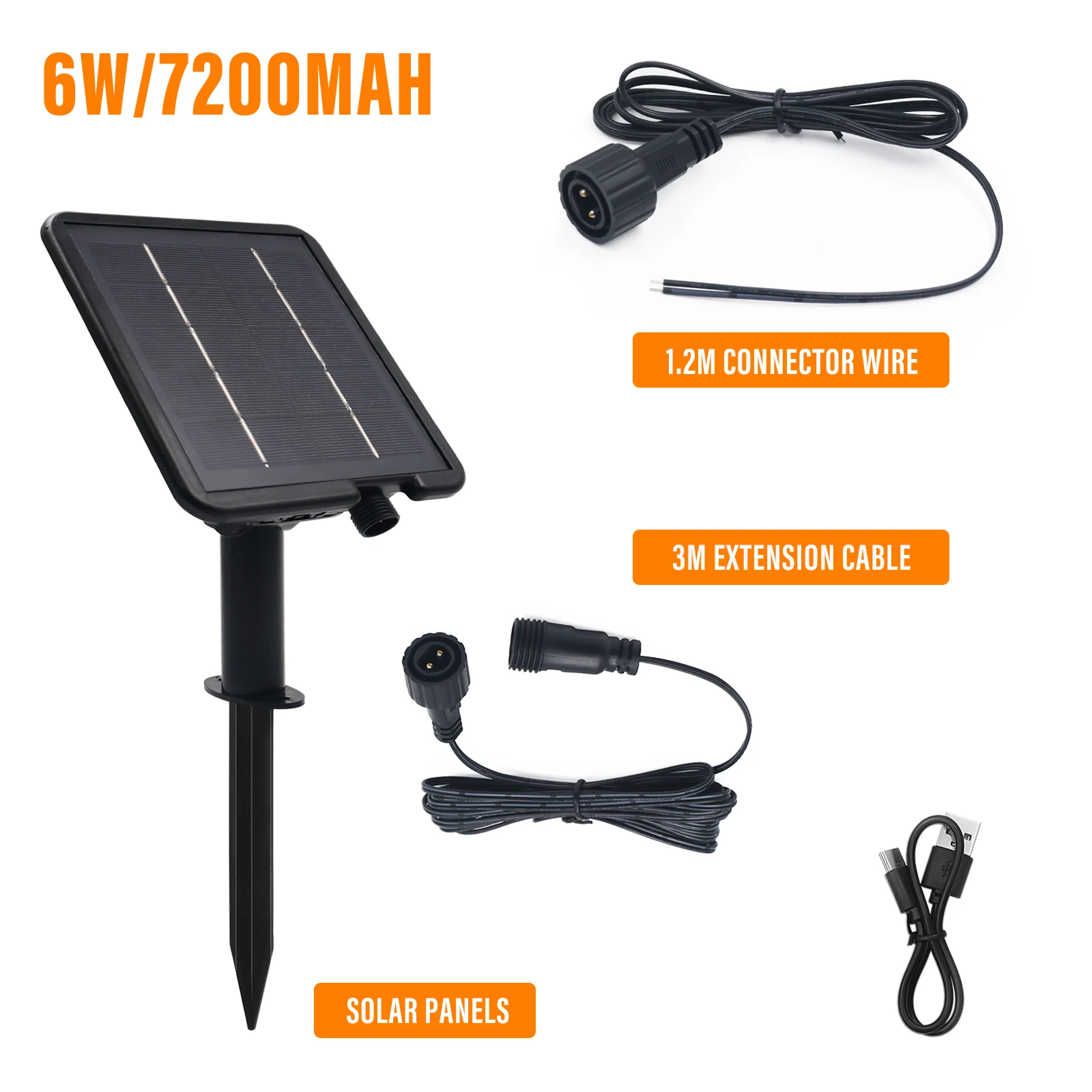 Solar Battery Box Controller With 3M Extension Cable 1.2M 2Pin Connector Wire 24V 6W For Single Color LED Strip String Lights