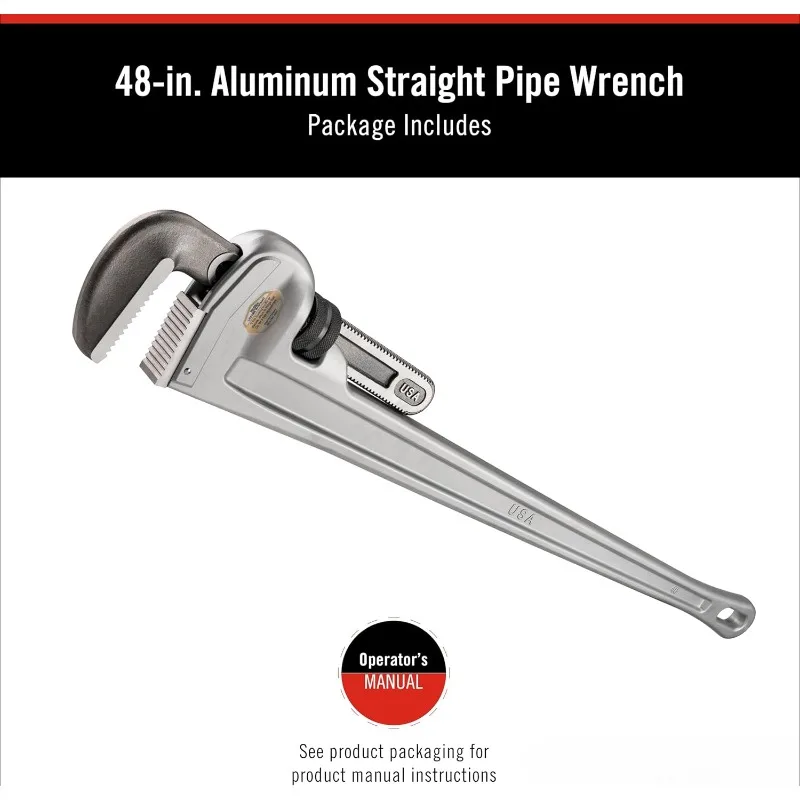 home.31115 Aluminum Straight Pipe Wrench, 48