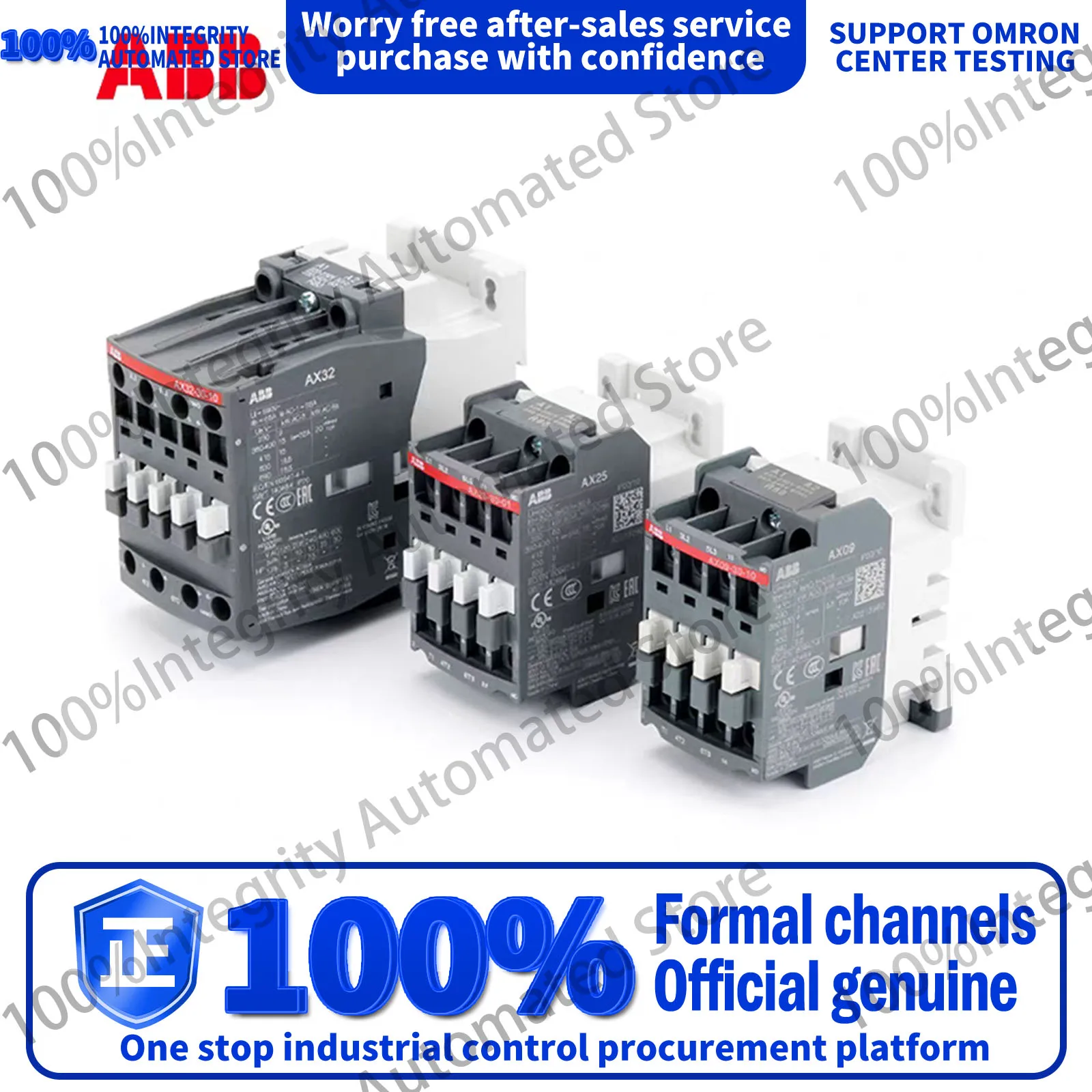 

Authentic ABB AC contactor AX09-30-10 AX12-30/AX18-30/AX25-30/AX32-30/AX40-30/AX50-30/AX65/AX80/AX95/AX115/AX150/AX370 380V