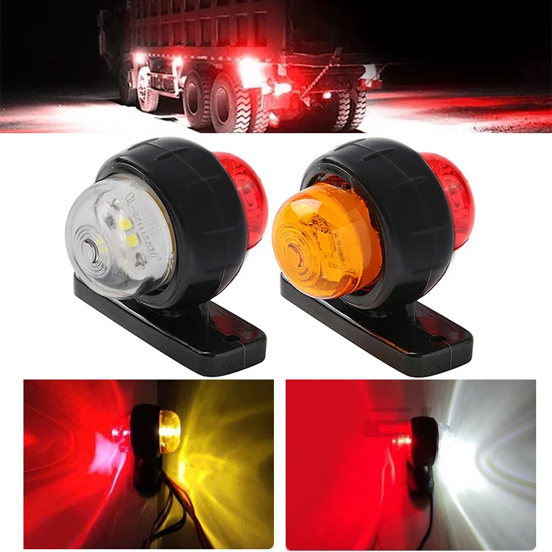 

Ширина бокового фонаря грузовика, двухцветный, 12/24 В, универсальный, для грузовика, сигнальная лампа, лампа безопасности, индикаторная лампа, автомобильный сигнал